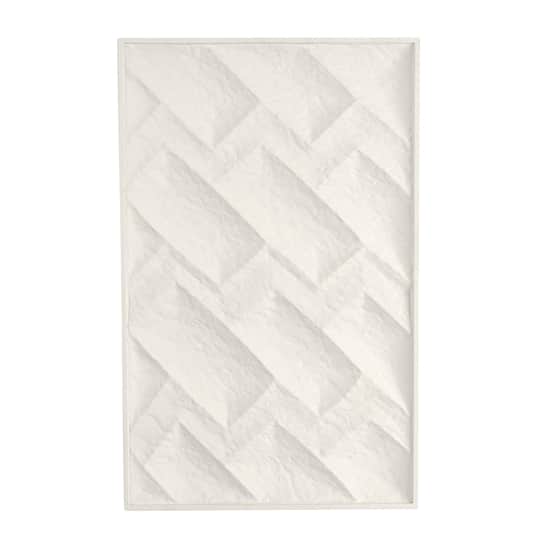 White metal geometric dimensional wall décor